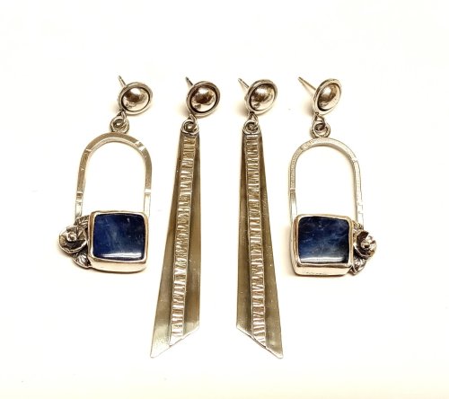 Judy Larson's Domed Stud with Drop Loop - , Metalwork, Cutting, Cutting Tool, Cutters, How To Punch Holes, Hole Punching, Punch A Hole, Stamping, Stamps, Butane Torch, Soldering, Solder, Open the earring loop 